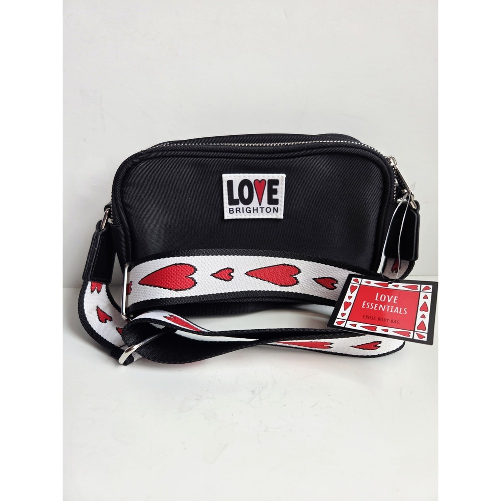 Brighton LOVE ESSENTIALS‎ BLACK CROSSBODY BAG NEW NWT!